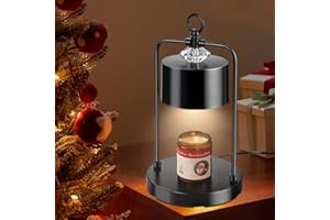 BESTYIJO Lampada Scalda Candela, Lampada Aroma Diffusore Elettrica, Lampada Profumata con Timer E Dimmer, Scaldacandela Vintage con 2 Lampadine, per Candele Profumate, Casa, Camera da Letto, Decorazione