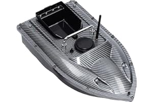 MINRS Esca da Pesca Telecomandata da 500 m, Con GPS, Notturna, 1,5 kg, Luce LED e Anti-Tangle per Laghi, Fiumi, Mari - Nero