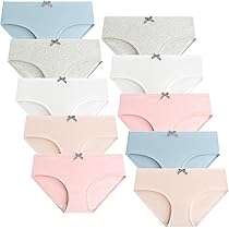 Mutande In Cotone Per Ragazze Adolescenti - Pacco Da 6 Slip Vita Media