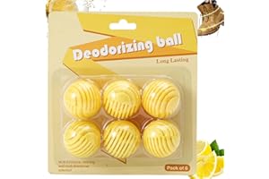CHUNXIN 6PCS Shoe Deodorizer Balls,Shoe Fresheners,Ball Deodorant,Shoe Freshener & Deodoriser,Shoe Smell Remover,Odor Eliminator for Shoes/Gym Bags/Lockers, Quick-Twist Action,Long-Lasting Fresh Scent#Lemon
