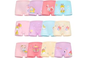 JackLoveBriefs Girls' Knickers 12 Pack Underwear Comfortable Cotton (2-9 Years)