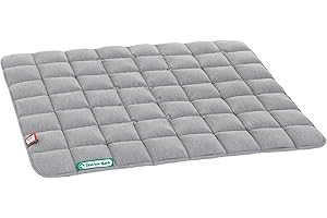 Doctor Bark Hundedecke - weiche, hochwertige Hundematte für kleine Hunde/Welpen, robuste Indoor - Outdoor Liegedecke, waschbar bis 95°C (Gr. S, Hellgrau)