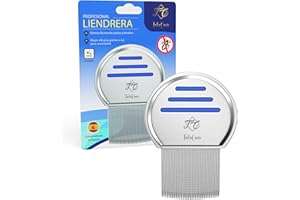 TC TALACANO Liendrera Piojos Profesional TALACANO Peine para tratamiento de piojos - Antipiojos - Lendrera - Elimina liendres y huevos - Antipiojos y liendres - peine piojos y liendres (Liendrerab)