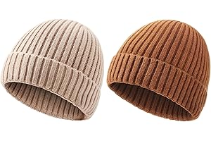 DRESHOW Gorro Bebe Invierno Gorro Lana Niño Sombreros Unisex de Punto Suave para Niños y Niñas Gorros Cálidos para Niños de 3 meses - 8 Años