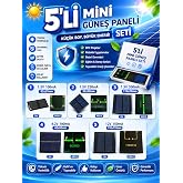 Mini G&uuml;neş Paneli Seti 5&rsquo;li Solar Panel Paketi (1.5V / 4.2V / 12V)