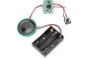 SEPTPENTA Módulo de Voz, Soporte de Grabación de Música, con Función de Sensor de Luz, Tiempo de Grabación de 4 Minutos, Chip de Voz Programable para Tarjetas de Navidad, Juguetes para Niños