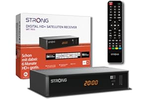 STRONG SRT7815 Digitaler HD Satelliten-Receiver, HD-SAT-Empfang, inklusive HD+ Karte für Deutschland