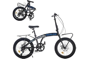 TRIOBLADE 20 Inch Folding Bike for Adult 7-Speed Shimano Drivetrain Folding Bicycle Lightweight Aluminium Frame Disc Brake Foldable Bikes for Women Men