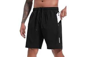 SIHOHAN Men's Gym Shorts 7 Inch Sports Shorts Quick Dry Running Shorts Athletic Lightweight Workout Shorts with Zipper Pockets