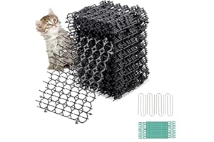 MOECKEARLA Cat Spikes Mat, 20pcs 15cmx20cm Cat Repellent Mat for Gardens, Plastic Anti Cat Spikes Mats with Flat Prickle for Dogs Cats Fox Wild Animal Used Fence, Indoor & Outdoor