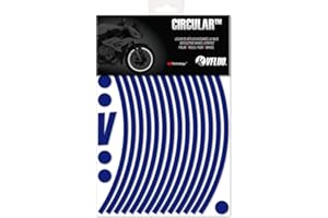 ‎VFLUO VFLUO - Kit Reflektierende Felgenrandaufkleber Motorrad, Aufkleber für 1 Rad 3M™-Technologie™, 360°-Kreis - Hohe Sichtbarkeit von der Seite – Diskret und Design – Einfache Installation