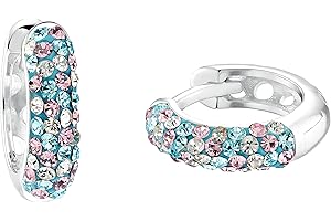 Prinzessin Lillifee Creolen 925 Sterling Silber Mädchen Kinder Ohrschmuck, mit Schmucksteine, Kommt in Schmuck Geschenk Box