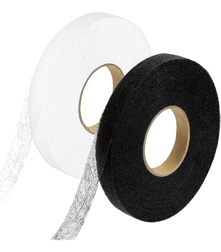Rouleau D'entoilage Thermocollant 100 M - Blanc, Extensible, Avec Ligne Centrale Pour Couture