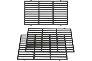 GFTIME 47,5 x 85 cm żeliwne ruszty do grilla Weber Genesis II 400, Genesis II LX 400, do grilla gazowego Genesis ll/LX S410 E410 S415 E415 S435 E435 E440 S440, części zamienne do Weber 6608 9 660 97