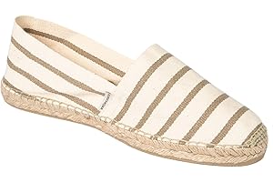 weltenmann Formentera – Espadrilles Slip-on Classiques en Coton à Rayures avec Sac en Tissu, 41-46, Handmade in Spain