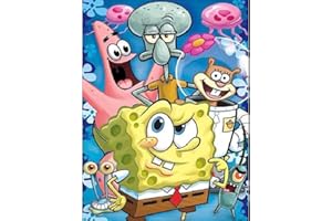 SCOOVY SponngeBob SqquarePants 5D Pintura de Diamante Kit,Diamond Painting Kit para Niños,DIY Cristal Pintura de Diamante para Adultos, La Diamante Pintura se usa para la decoración de la pared del hogar