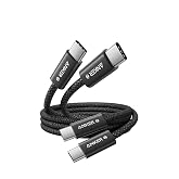 Anker Zolo 240W USB C Cable Fast Charging, [1m] PD 3.1, USB C to Type C | Ultra-thin 1/4" 2 Packs USB Type C Connector for iP