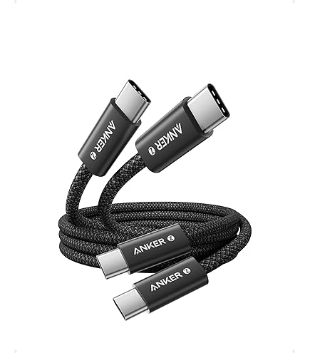 Anker Thunderbolt 4-kabel van 2 m, USB-C naar USB-C, 100 W oplaadvermogen, ondersteunt 8K-beeld en 40 Gbps gegevensoverdracht, voor iPhone 15, MacBook, iPad, Samsung Galaxy S23 en meer