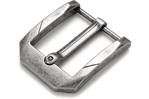 Cartvelli Premium Gürtelschnalle Herren 40mm breit Silber Alt - Gürtelschließe für Gürtel von 38-40mm - hochwertige Metall-Legierung Ersatzschnalle Alt-Silber GS40016-AS Antique Silver