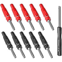 10 Prese A Banana 4mm Isolate - Connettori Rossi E Neri Per Amplificatori | Per Circuiti Elettrici E Test - Foto 3