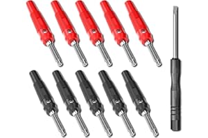 Cleqee Adaptador apilable del conector del plátano de la alta corriente de 4m m 32A del tipo del tornillo sin soldadura del tipo del