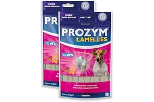 PROZYM Pack 2x15 Lamelles pour Chiens - Soin Dentaire à mâcher - N°1 chez Les vétérinaires - Haleine fraîche - Anti-tartre - Anti-Plaque - Gencives saines - 30 Lamelles (S)