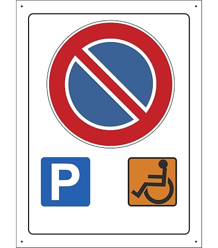 VSafety, segnale di parcheggio riservato con scritta in inglese Reserved, autoadesivo, orizzontale, 300 x 100 mm (cod. 74036AX-S