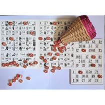 Tombola Napoletana Completa - 48 Cartelle, Tabellone Con Smorfia, Cestino Vimini E 90 Numeri In Legno - Gioco Da Tavolo Familiare