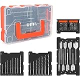 Amazon Brand – Umi Drill Bit Set 55-Piece, HSS Drill Bits and Cr-V Screwdriver Bits for Wood, Metal, Cement Drilling and Scre