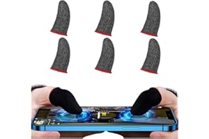 RY-EARL PUBG Game Finger Sleeve Sets, 6 Pcs Touch Screen Daumenhülle mit Leichter&Atmungsaktiver Professioneller Spielfingerabdeckung mit Rutschfester&Schweißfester Oberfläche Hohe Empfindlichkeit
