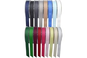 SR SUPER RIBBONS®™ Quality Reels Grosgrain Ribbon, 3mm 6mm 10mm 15mm 25mm & 40mm 20/50 Metre on Hard Plastic Reels (Cream, 10mm x 20m)
