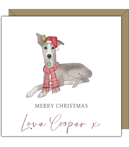 Artery8 Christmas Card Dog Lover Double Exposure With