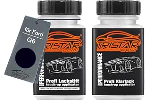 ‎TRISTARCOLOR TRISTARcolor Autolack Lackstift Set für Ford G6 Panther Black Perl Basislack Klarlack je 50ml