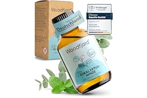 ‎WOODFJORD WOODFJORD Saunaaufguss Eukalyptus-Minze BIO 100 ml I Premium Sauna Aufgussmittel für authentische und nachhaltige Saunaerlebnisse I Saunaöl und Saunaduft I Erfrischend und klärend
