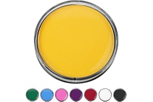 LOPHE Body Paint, 30g Truccabimbi Face Paint Colori Trucco Bambini, Sicuro e Lavabile, Pittura del Corpo Pittura Viso Professionale Colori per Pancia Gravidanza, Halloween, Carnevale, Festa(16#Giallo)