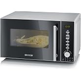 SEVERIN Microwave with Grill and Convection 3-in-1 Microwave Oven with 10 Power Levels, Multifunction Digital Microwave with
