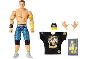 Mattel WWE Elite Collection Top Picks John Cena-figur | Actionfigurset med tillbehör, 15 cm samlarfigur av John Cena med utby