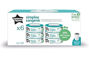 Tommee Tippee Recharges de Poubelle à Couches Simplee, Protection Anti-Odeur et Anti-Germe, Lot de 6