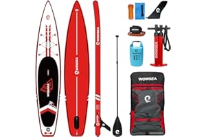 WOWSEA Traveller W1 Tavola da Paddle Gonfiabile, Durevole e Stabile DaCorsa Paddle Board, Caccia e Esplorazione Tavola SUP con Kit Accessori, Buona Scelta per l'esercizio acquatico e La Ricreazione
