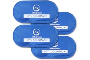 ALLSETT HEALTH 4X Ice Pack for Injuries | Cold Compress, Gel Reusable Ice Packs for Injuries, 27cm x 13cm | 4 Pack Blue