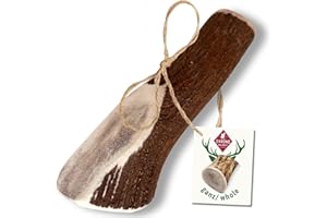 ChronoBalance® XXL Kaustange für Hunde ganze Stücke als Kauspielzeug: 100% Hirschgeweih für Hunde, Hundespielzeug, Leckerli Zahnpflege, Kausnack, Geweih Kauknochen, Natürlich ohne Zusätze (1er Set)
