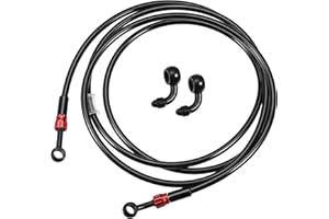 A ABSOPRO 1 Set AN3 28 90 Gradi Moto Freno Tubo Linea 240cm Nero