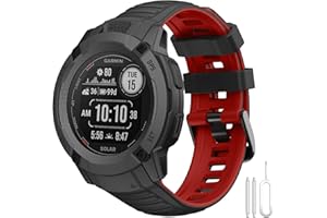 SumRioo Sportowa silikonowa bransoletka kompatybilna z Garmin Instinct 2X Solar, pasek zapasowy do zegarka, kompatybilny z Garmin Instinct 2X Solar