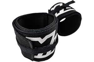 Murgs Wrist Straps | Black Cotton Wrist Supports for Gym | 16" Lifting Strap for Gym Wrist Support | Wrist Supports for Exercise, WODs, Training, Fitness | Weightlifting Wrist Wraps