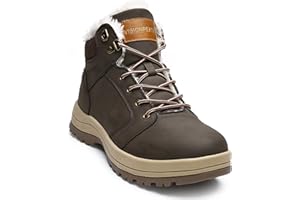 visionreast Ciepłe buty zimowe z podszewką, unisex, wodoszczelne, buty trekkingowe, buty zimowe, dla mężczyzn i kobiet, antypoślizgowe, sznurowane, do aktywności na świeżym powietrzu