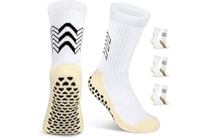 ‎VOBUKE VOBUKE Fußballsocken Grip Socken Fussball Kinder Antirutsch Sportsocken Jungen Baumwolle Rutschfeste Stutzen Mädchen Atmungsaktive Gummi Pads Elastische Socken für Tennis Basketball Rugby Alter 6~12