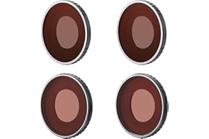 Uvafly Filtr ND do DJI Osmo Action 4, zestaw filtrów obiektywu do aparatu DJI Osmo Action 4 Adventure Combo, zestaw 4 szt. (CPL/ND8/ND16/ND32), rama ze stopu aluminium