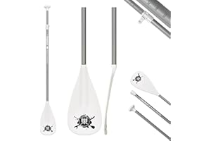 FunWater SUP Paddel – 3-Teiliges, Verstellbares Stand Up Paddle Board Paddel – Leichtes und Schwimmendes Paddelboard Ruder – Langlebig und Verstaubar, Verstärkte Nylonblätter – Effizienter Schlag