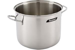 Barazzoni Pentola Ø18 cm, Made in Italy, Capacità 3,1 lt, Acciaio Inox 18/10, Induzione+Gas. Triplo fondo. PFAS free. Linea Bonita