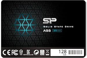 SP SILICON POWER Silicon Power SSD 128GB 3D NAND A55 SLC Cache Performance Boost 2.5 inch SATA III 7mm (0.28") Internal Solid State Drive